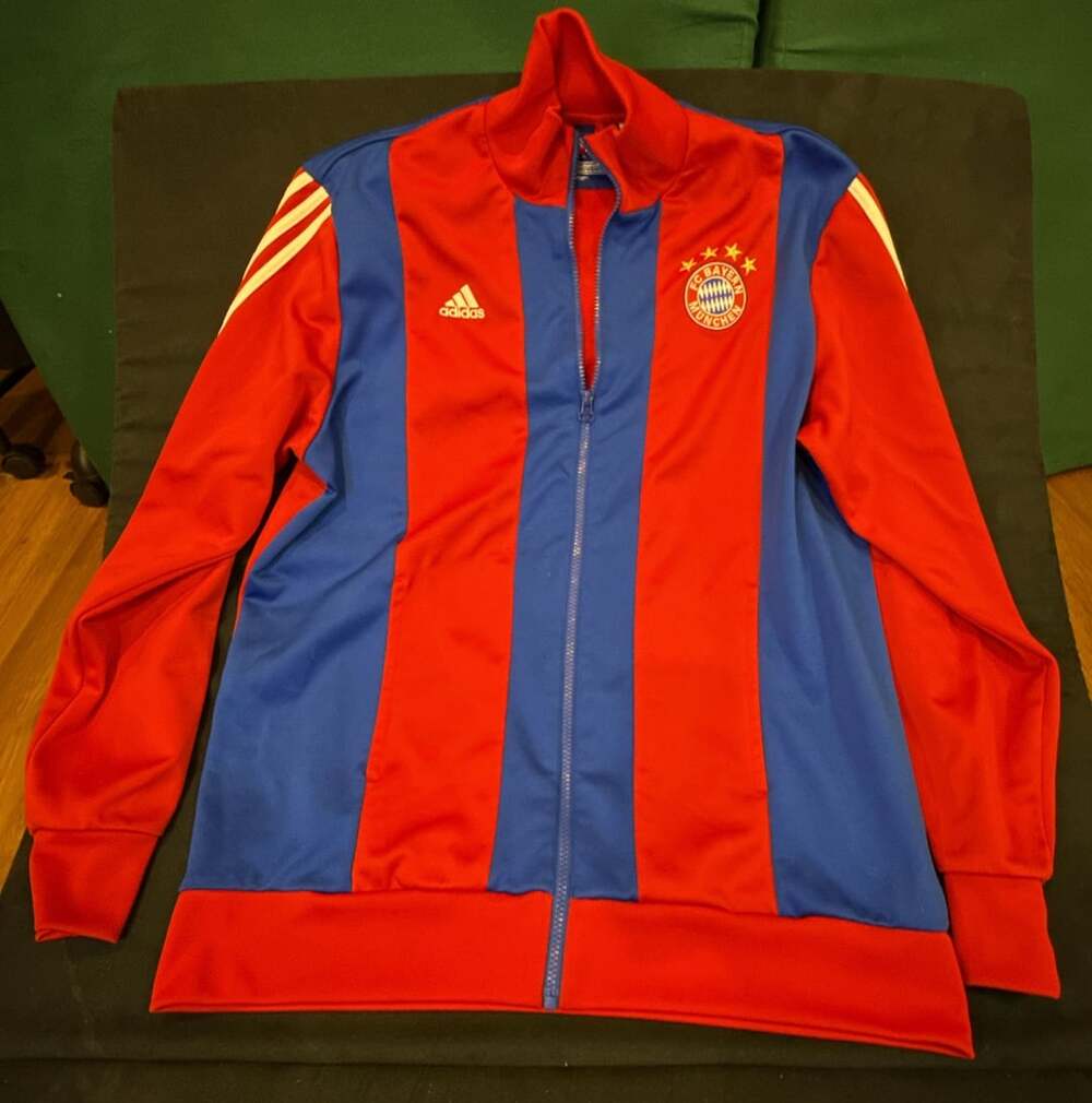 Adidas FC Bayern Munchen Track Jacket Size XL Red Blue Soccer
